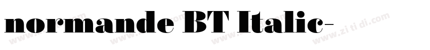 normande BT Italic字体转换